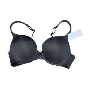 NWT Cacique Bra Black Boost And Plunge Underwire Back Closure Women’s 40 C NEW